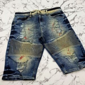 Men's Makobi Vintage Blue Denim Shorts NWT
